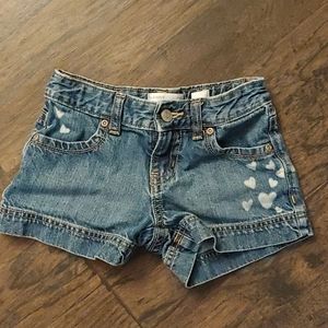 Girls denim shorts.